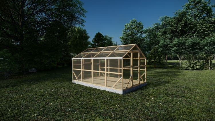 Puitkasvuhoone Wooden House 2,6 x 4 m