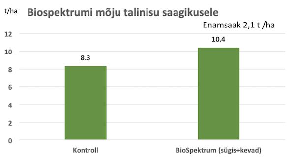 Sügisese BioSpektrumi mõju talinisu saagikusele